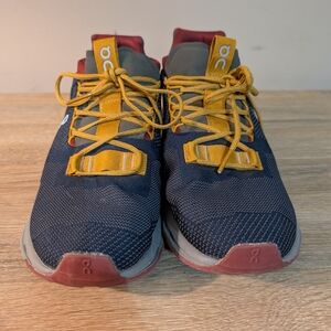 On Running Men's Navy and Yellow Shoes